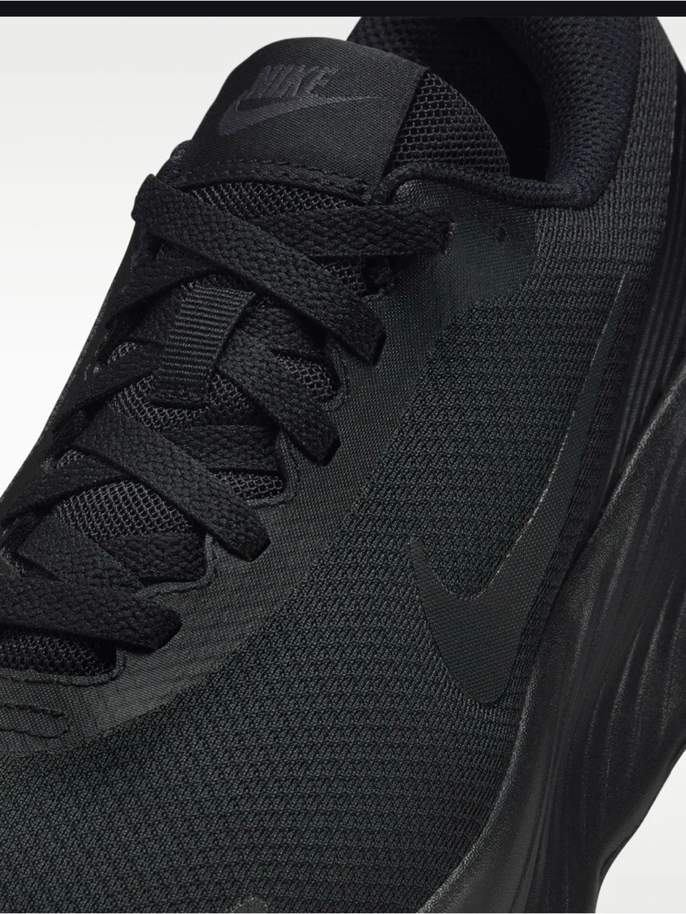 Nike Black Matte Swoosh Running Shoes